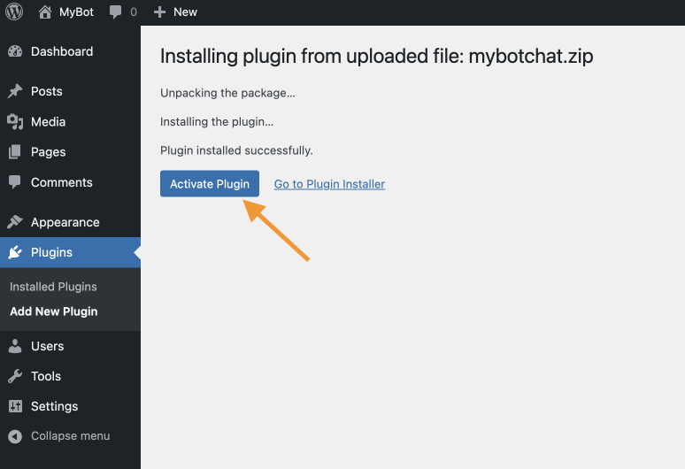 Install plugin